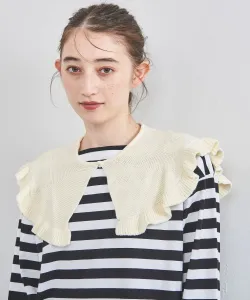 Вязаный воротник с оборками/съемный воротник