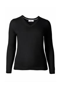 Свитер тонкой вязки sheego, черный