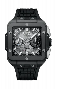 Часы square bang unico black magic 42 мм Hublot