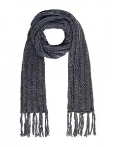 Шарф Ribbed Chunky Knit Fringed Scarf 8 By Yoox, свинцовый