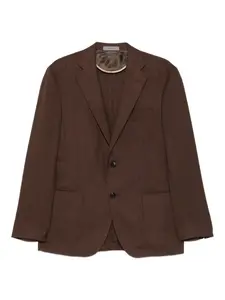 Блейзер на двух пуговицах с накладными карманами Corneliani, коричневый