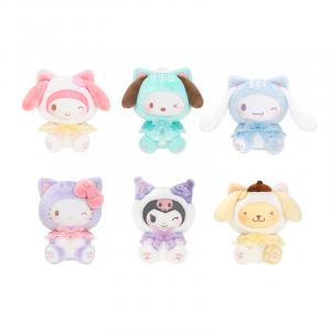 Плюшевый набор Sanrio Family Doodling Kitten, мистическая коробка, одиночная мистическая коробка/полный набор 6 шт TOP TOY