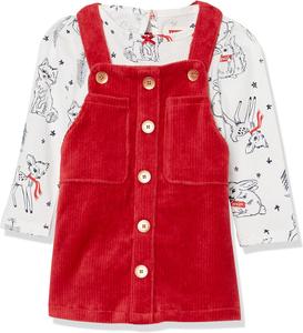 Футболка с рисунком и юбка Levi's для девочек, комплект из двух предметов, Red/Sugar