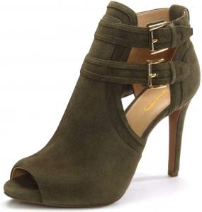 Женские сандалии-ботильоны XYD с открытым носком, двойной пряжкой, шпилькой, стильными вырезами для мероприятий и вечеринок, Olive Green