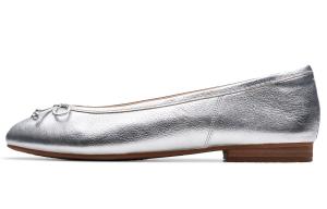 Повседневные однобортные туфли женские серебристые Clarks, Silver 261763804