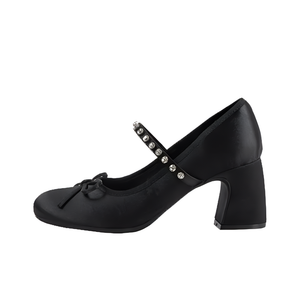 Туфли Мэри Джейн на массивном каблуке для женщин MXGM, Silver