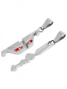 Adeliás Универсальный кулон из нержавеющей стали серебристого цвета