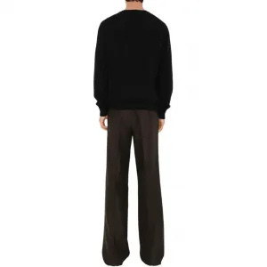 Джемпер из кашемира с вышитым логотипом Burberry, черный