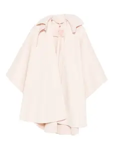 Пальто-накидка с капюшоном Ermanno Scervino, розовый