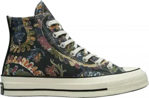 Кроссовки Converse Wmns Chuck 70 High Fall Florals - Black, черный