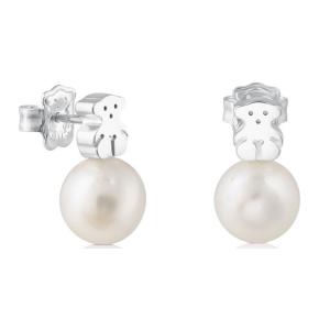 Серьги Tous Silver And Pearls TOUS Sweet Dolls Bear Motif, серебро