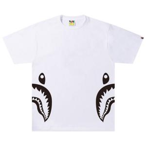 Футболка BAPE Bicolor Side Shark Tee 'White', белый