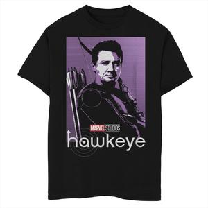 Футболка фиолетового цвета с графическим плакатом в тон для мальчиков 8–20 лет Marvel Hawkeye Marvel