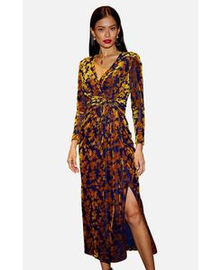 Женские платья, велюровое эластичное платье миди Yumi, Gold