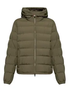 Пуховик Laveraet с капюшоном MONCLER, зеленый