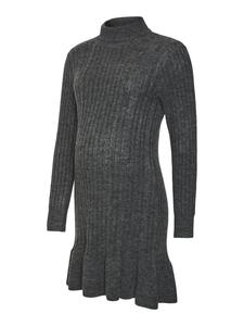 Платье до колена mama licious, темно-серый меланж