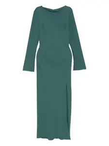 Платье миди с длинными рукавами Patrizia Pepe, зеленый
