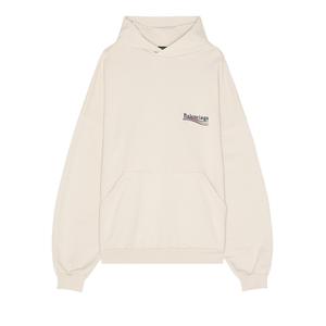 Худи большого кроя Balenciaga Светло-бежевый