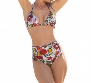 Многофункциональный реверсивный треугольный топ бикини в тропическом романтическом стиле Lia Sahara, Tropical Romance
