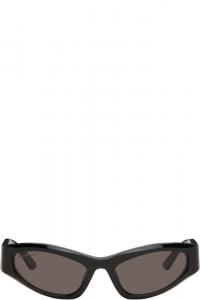 Солнцезащитные очки «кошачий глаз» с черным логотипом Balenciaga