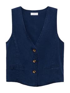 Костюмный жилет MANGO CRETA, Blue denim