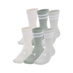Under Armour Основные носки до колена Unisex 6 Pack Aqua Green White