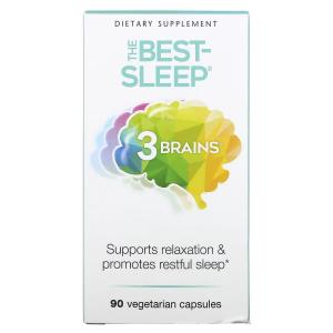Добавка Natural Factors 3 Brains The Best-Sleep, 90 вегетарианских капсул