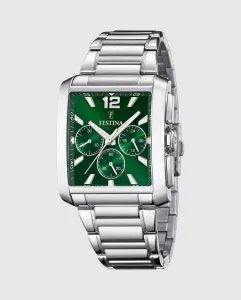 F20635/3 Timeless Мужские часы с хронографом из серебряной стали Festina, серебряный