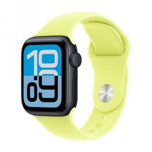 Умные часы Apple Watch SE 3, 2025 (GPS), 40 мм, Midnight Aluminum Case/Neon Yellow Sport Band - S/M