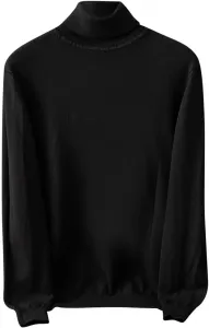 Мужской свитер с воротником стойкой и длинными рукавами