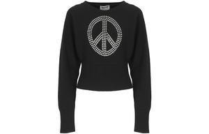 Свитер Jeans Embellished Cropped Jumper MOSCHINO, черный