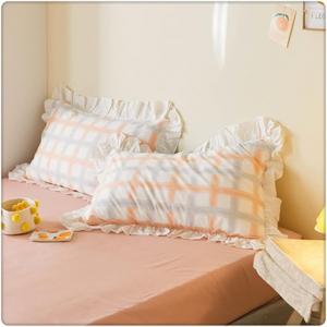 ZUIAI Наволочка хлопковая с рюшами в мультяшном стиле