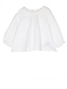 Рубашка с кружевом Bonpoint, нейтральный