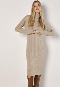 Платье Apricot ROLL NECK MIDI , Stone