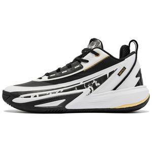 QIAODAN Баскетбольные кроссовки Coverage Anti Twist с низким верхом, легкие, дышащие, мужские, черные, белые