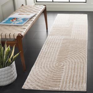 Ковер SAFAVIEH, 67 x 244 см, Selena Collection, ковер-дорожка, бежевый, геометрический рисунок, идеален для помещений с высокой проходимостью в гостиной, спальне, столовой (SLE674B)