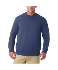 Большая и высокая ультралегкая уютная флисовая толстовка с круглым вырезом Kingsize, синий