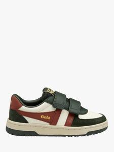 Детские кроссовки Classic Hawk на липучке Gola, White/Khaki/Rust