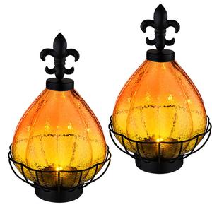 Globo Lighting Уличный светодиодный светильник, металлический, черный, комплект из 2 шт