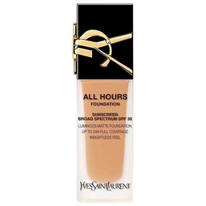Тональная основа All Hours Luminous Natural Matte Foundation с 24-часовой стойкостью, SPF 30 и гиалуроновой кислотой. Yves Saint Laurent, .85 oz. /25 mL, MW3