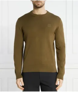 Свитер Кановано regular fit Boss Orange, хаки