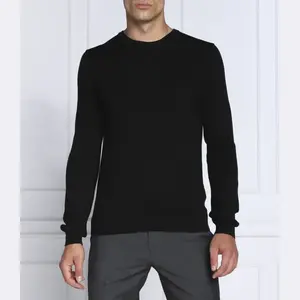 Шерстяной свитер стандартного кроя San Cedric-M1 Hugo, черный