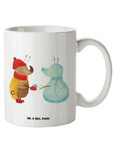 Кружка XL Мотылек Снеговик без слов в белом цвете Mr. & Mrs. Panda