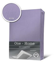 Приталенная простыня сиреневый 90 х 200 см - 100 х 200 см трикотаж хлопок One-Home, фиолетовый