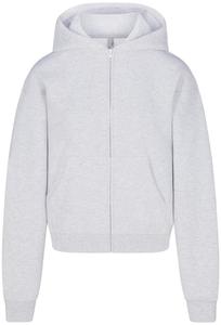 Толстовка Skims Cotton Fleece Classic Zip Up, светло-серый