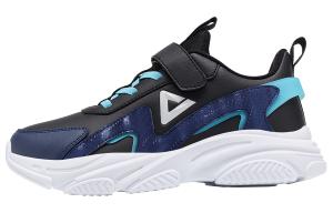 Низкие детские беговые кроссовки черные синие подростковые PEAK, темно-синий