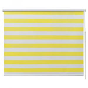 Рулонная штора, блокирующая свет Ikea Fridans, 100x195, белый/желтый
