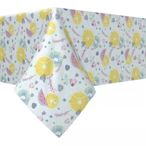 Прямоугольная скатерть, 100% полиэстер, 60х104 дюйма, летний дизайн.