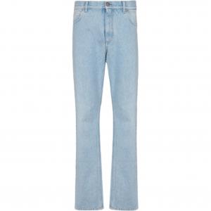 Прямые джинсы средней посадки BALMAIN, синий