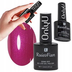 РОЗОВЫЙ ГЛИТТЕРНЫЙ ГИБРИДНЫЙ ЛАК ДЛЯ НОГТЕЙ УФ-ЛАК OnlyU/L107